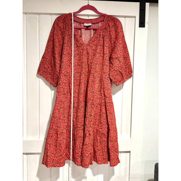 Universal Thread Bell Elbow Sleeve Mini A-Line Dress - Red - Womens X-Large - Picture 3 of 13